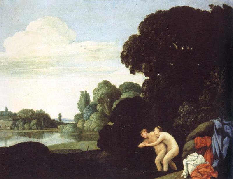 Carlo Saraceni landscape with salmacis and hermaphroditus oil painting image